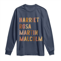 Black History Leaders Long Sleeve Shirt Harriet Rosa Martin Malcolm - Wonder Print Shop