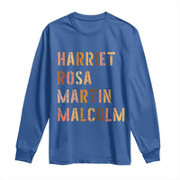 Black History Leaders Long Sleeve Shirt Harriet Rosa Martin Malcolm - Wonder Print Shop