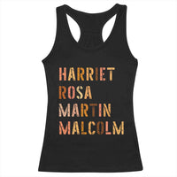 Black History Leaders Racerback Tank Top Harriet Rosa Martin Malcolm - Wonder Print Shop