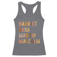 Black History Leaders Racerback Tank Top Harriet Rosa Martin Malcolm - Wonder Print Shop