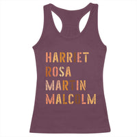 Black History Leaders Racerback Tank Top Harriet Rosa Martin Malcolm - Wonder Print Shop