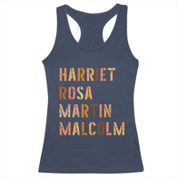 Black History Leaders Racerback Tank Top Harriet Rosa Martin Malcolm - Wonder Print Shop