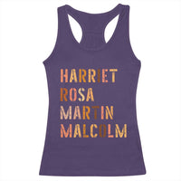 Black History Leaders Racerback Tank Top Harriet Rosa Martin Malcolm - Wonder Print Shop