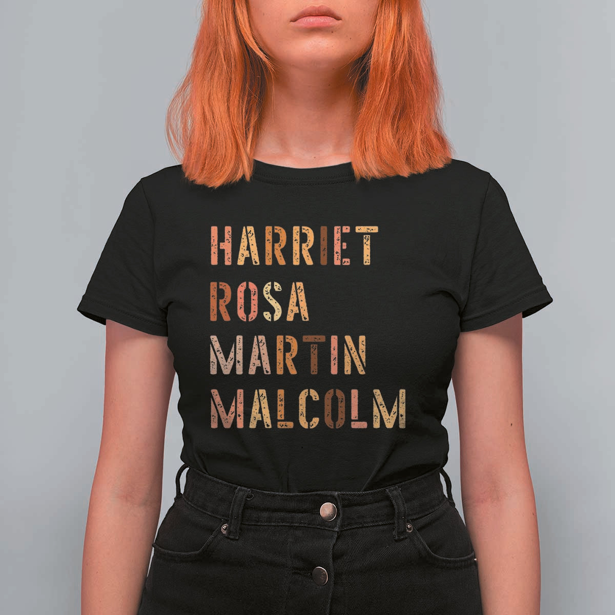 Black History Leaders T Shirt For Women Harriet Rosa Martin Malcolm - Wonder Print Shop