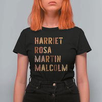 Black History Leaders T Shirt For Women Harriet Rosa Martin Malcolm - Wonder Print Shop