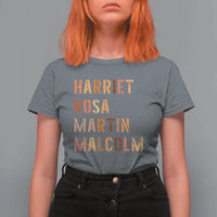 Black History Leaders T Shirt For Women Harriet Rosa Martin Malcolm - Wonder Print Shop