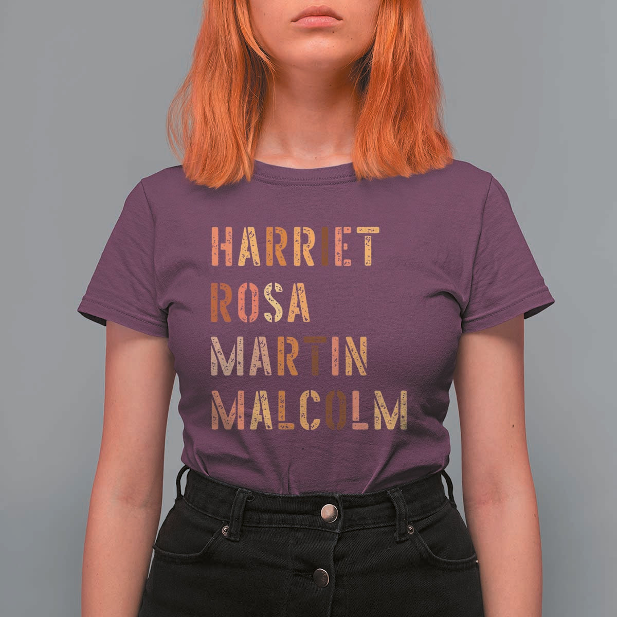 Black History Leaders T Shirt For Women Harriet Rosa Martin Malcolm - Wonder Print Shop