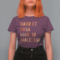 Black History Leaders T Shirt For Women Harriet Rosa Martin Malcolm - Wonder Print Shop