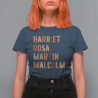 Black History Leaders T Shirt For Women Harriet Rosa Martin Malcolm - Wonder Print Shop