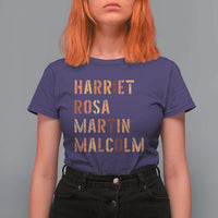 Black History Leaders T Shirt For Women Harriet Rosa Martin Malcolm - Wonder Print Shop