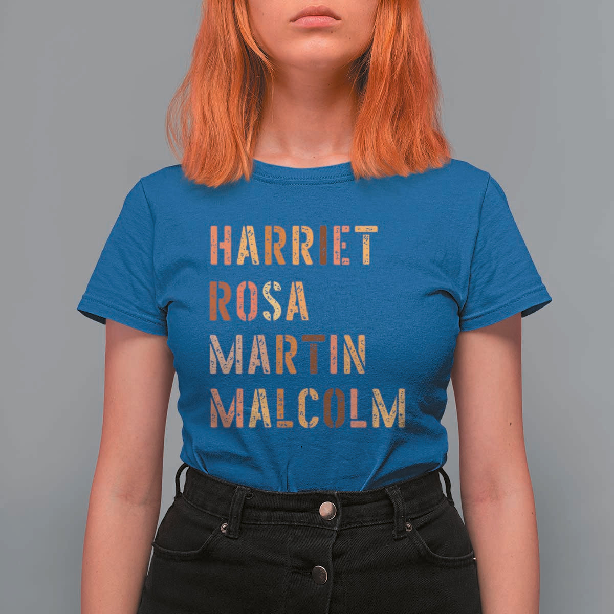 Black History Leaders T Shirt For Women Harriet Rosa Martin Malcolm - Wonder Print Shop