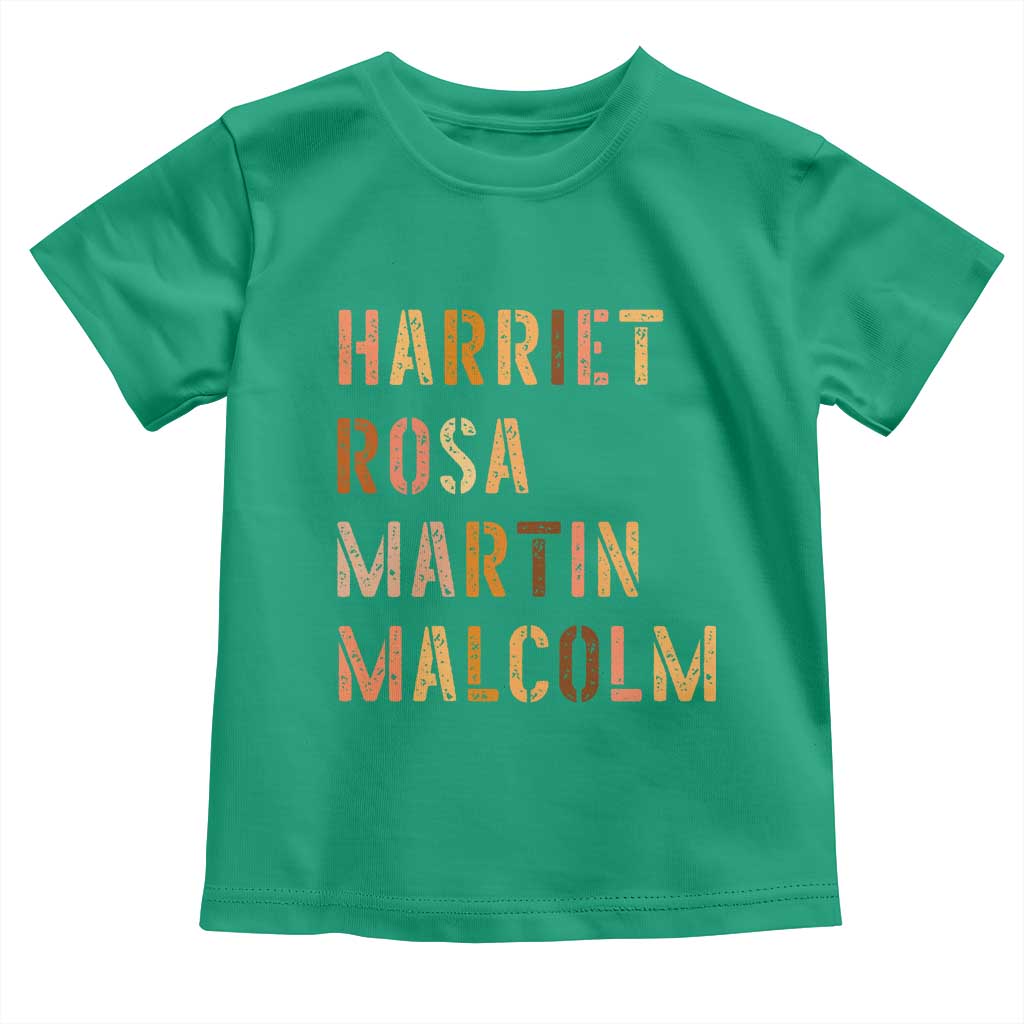 Black History Leaders Toddler T Shirt Harriet Rosa Martin Malcolm - Wonder Print Shop