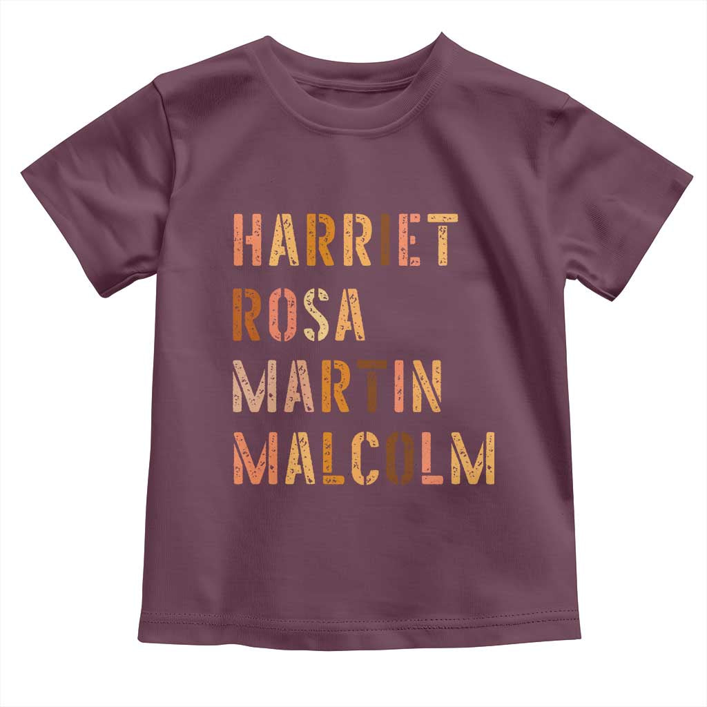 Black History Leaders Toddler T Shirt Harriet Rosa Martin Malcolm - Wonder Print Shop