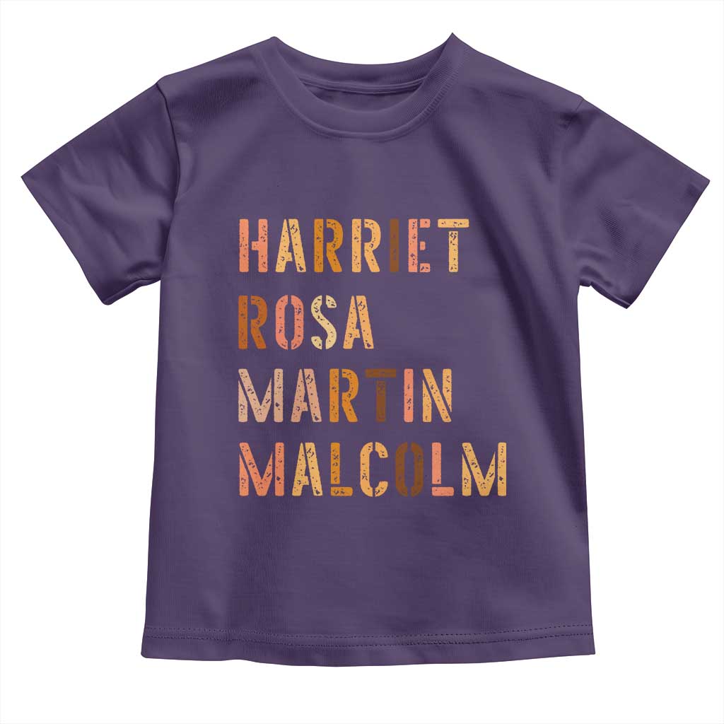 Black History Leaders Toddler T Shirt Harriet Rosa Martin Malcolm - Wonder Print Shop
