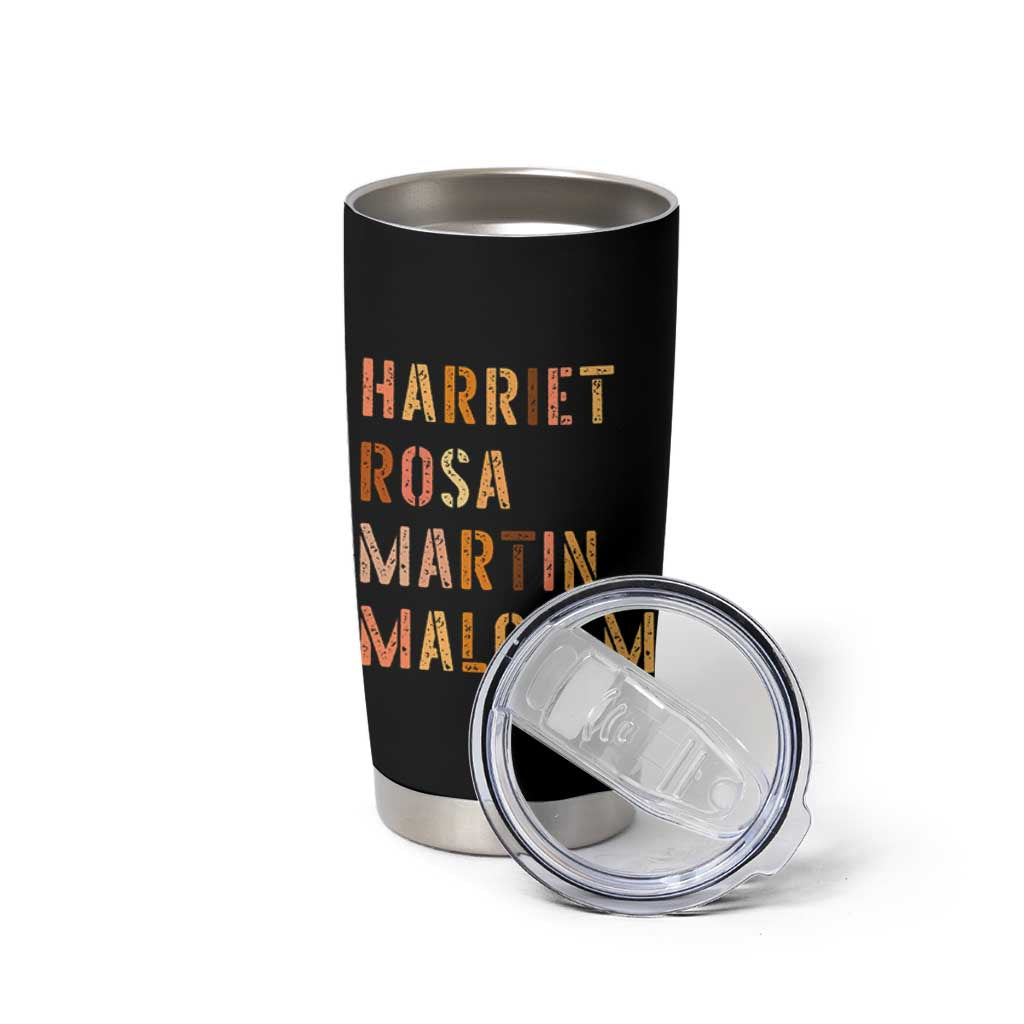 Black History Leaders Tumbler Cup Harriet Rosa Martin Malcolm - Wonder Print Shop