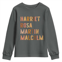 Black History Leaders Youth Sweatshirt Harriet Rosa Martin Malcolm - Wonder Print Shop