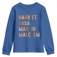 Black History Leaders Youth Sweatshirt Harriet Rosa Martin Malcolm - Wonder Print Shop