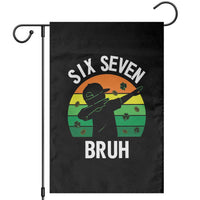 67 Bruh St Patricks Day Garden Flag Funny Six Seven Boys Kids Dabbing Meme