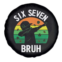 67 Bruh St Patricks Day Spare Tire Cover Funny Six Seven Boys Kids Dabbing Meme