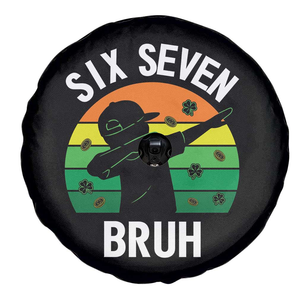 67 Bruh St Patricks Day Spare Tire Cover Funny Six Seven Boys Kids Dabbing Meme