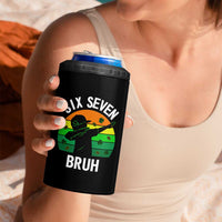 67 Bruh St Patricks Day 4 in 1 Can Cooler Tumbler Funny Six Seven Boys Kids Dabbing Meme