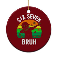 67 Bruh St Patricks Day Ceramic Ornament Funny Six Seven Boys Kids Dabbing Meme