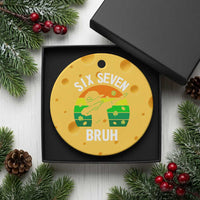 67 Bruh St Patricks Day Ceramic Ornament Funny Six Seven Boys Kids Dabbing Meme