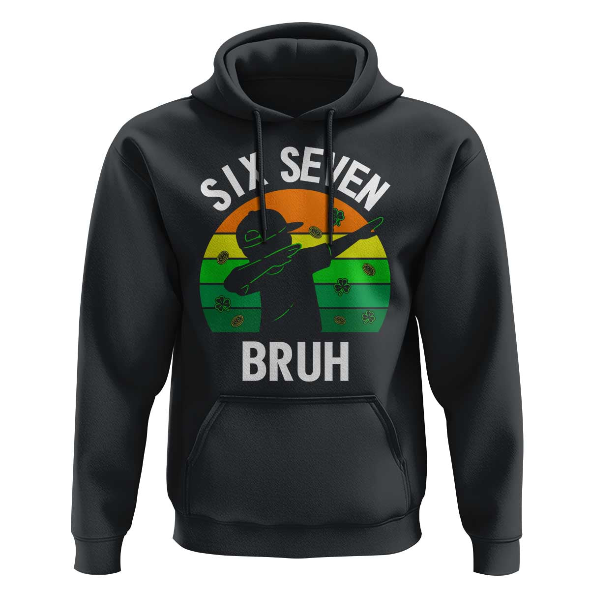 67 Bruh St Patricks Day Hoodie Funny Six Seven Boys Kids Dabbing Meme