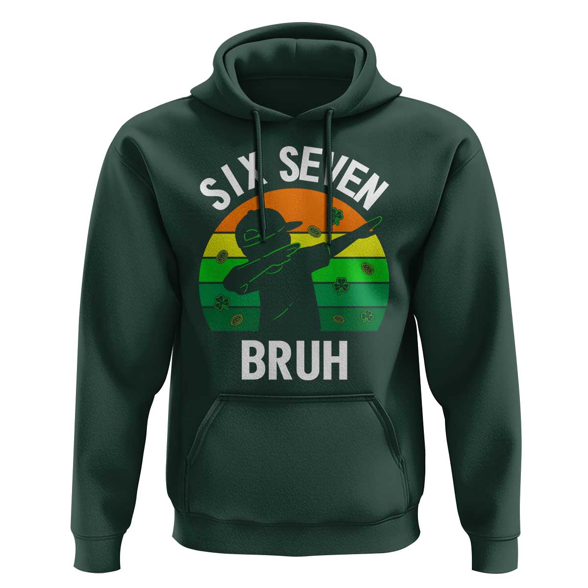 67 Bruh St Patricks Day Hoodie Funny Six Seven Boys Kids Dabbing Meme