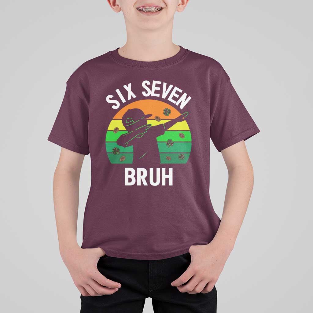 67 Bruh St Patricks Day T Shirt For Kid Funny Six Seven Boys Kids Dabbing Meme
