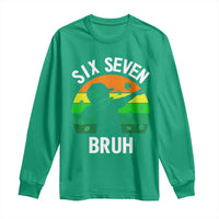 67 Bruh St Patricks Day Long Sleeve Shirt Funny Six Seven Boys Kids Dabbing Meme