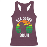 67 Bruh St Patricks Day Racerback Tank Top Funny Six Seven Boys Kids Dabbing Meme