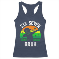 67 Bruh St Patricks Day Racerback Tank Top Funny Six Seven Boys Kids Dabbing Meme
