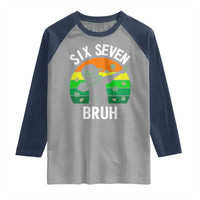 67 Bruh St Patricks Day Raglan Shirt Funny Six Seven Boys Kids Dabbing Meme