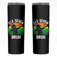 67 Bruh St Patricks Day Skinny Tumbler Funny Six Seven Boys Kids Dabbing Meme