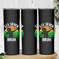 67 Bruh St Patricks Day Skinny Tumbler Funny Six Seven Boys Kids Dabbing Meme