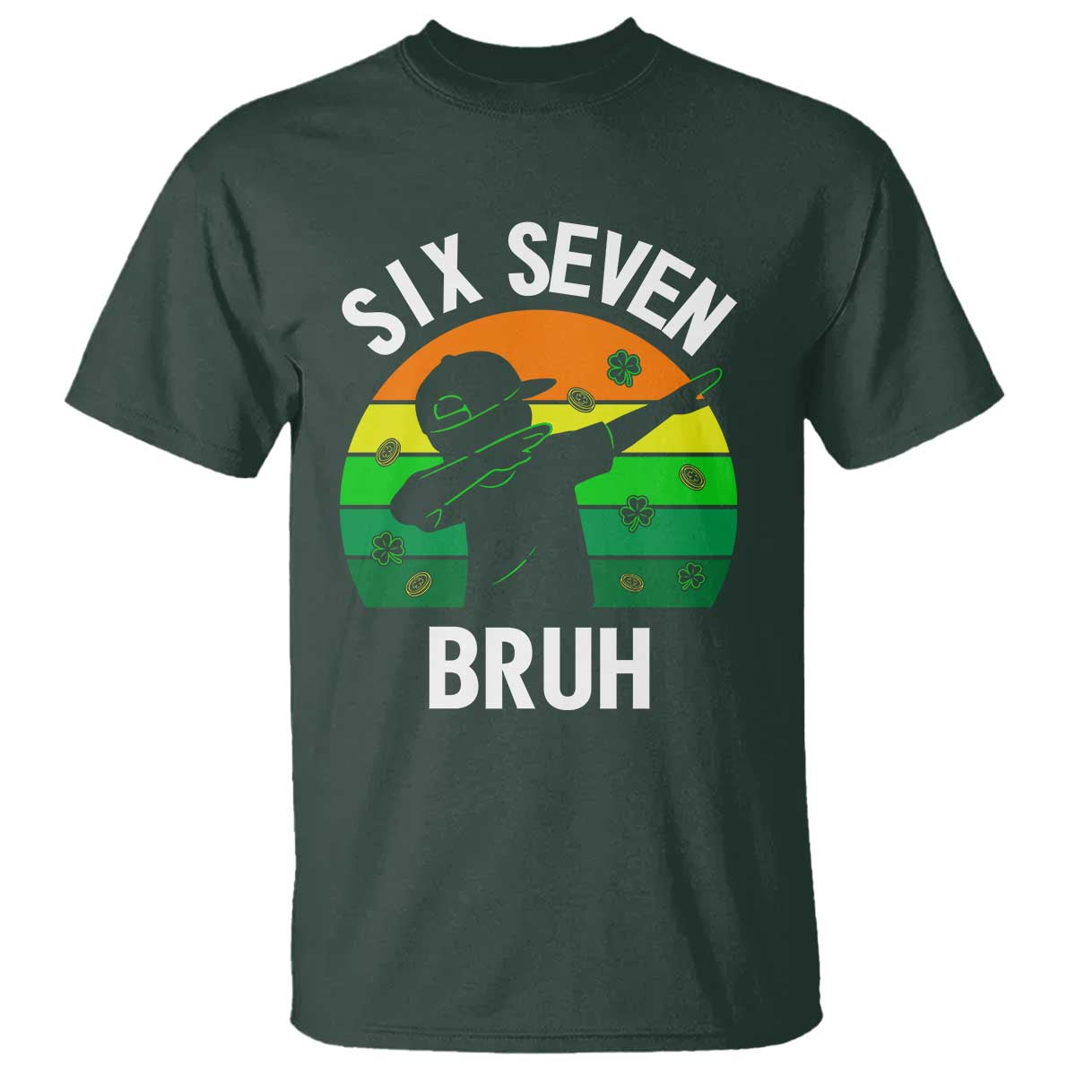 67 Bruh St Patricks Day T Shirt Funny Six Seven Boys Kids Dabbing Meme