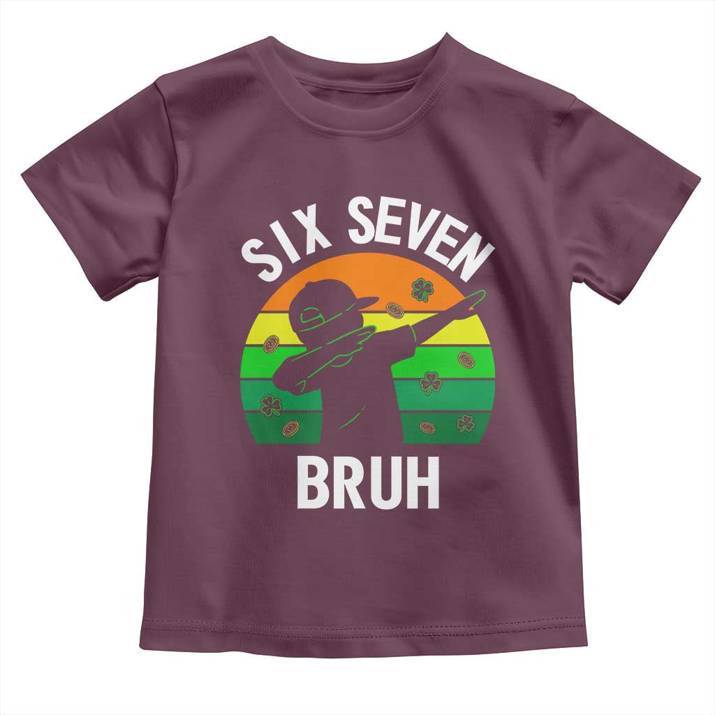 67 Bruh St Patricks Day Toddler T Shirt Funny Six Seven Boys Kids Dabbing Meme