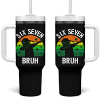 67 Bruh St Patricks Day Tumbler With Handle Funny Six Seven Boys Kids Dabbing Meme