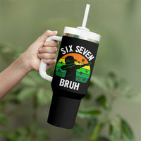 67 Bruh St Patricks Day Tumbler With Handle Funny Six Seven Boys Kids Dabbing Meme