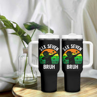 67 Bruh St Patricks Day Tumbler With Handle Funny Six Seven Boys Kids Dabbing Meme