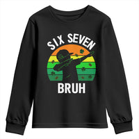 67 Bruh St Patricks Day Youth Sweatshirt Funny Six Seven Boys Kids Dabbing Meme