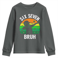 67 Bruh St Patricks Day Youth Sweatshirt Funny Six Seven Boys Kids Dabbing Meme