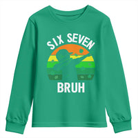 67 Bruh St Patricks Day Youth Sweatshirt Funny Six Seven Boys Kids Dabbing Meme