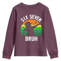 67 Bruh St Patricks Day Youth Sweatshirt Funny Six Seven Boys Kids Dabbing Meme