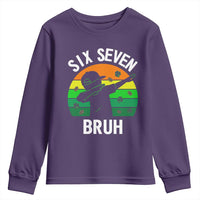 67 Bruh St Patricks Day Youth Sweatshirt Funny Six Seven Boys Kids Dabbing Meme