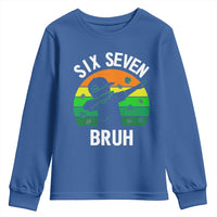 67 Bruh St Patricks Day Youth Sweatshirt Funny Six Seven Boys Kids Dabbing Meme