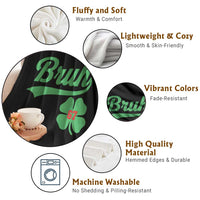 67 Bruh St Patricks Day Throw Blanket Funny Six Seven Shamrock Meme