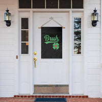 67 Bruh St Patricks Day Garden Flag Funny Six Seven Shamrock Meme