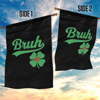 67 Bruh St Patricks Day Garden Flag Funny Six Seven Shamrock Meme